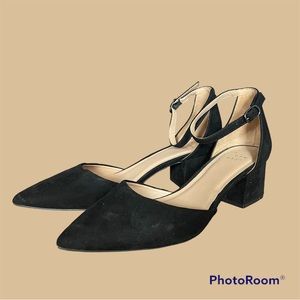 A New Day Ankle Strap Heels in Black Sz 8